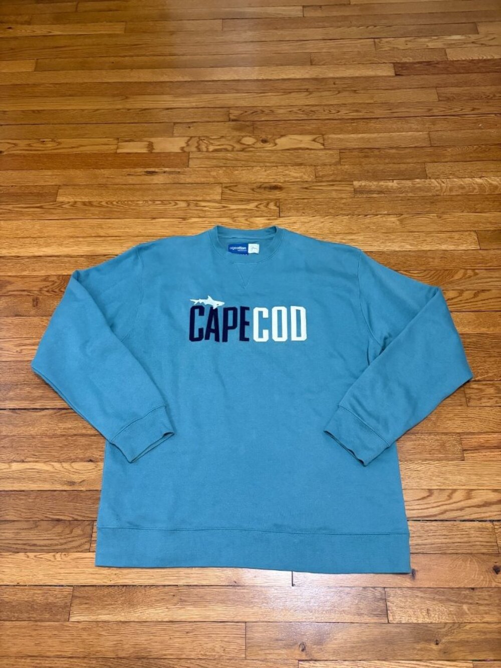 Gear for Sports Big Cotton Cape Cod Sweatshirt Adult Size 2XL Teal Crew Pullover